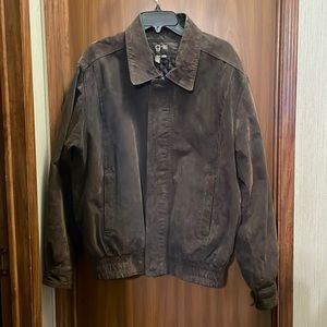 G-III Men's Suede Genuine Leather Bomber Jacket